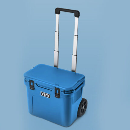 Blue cooler with handle